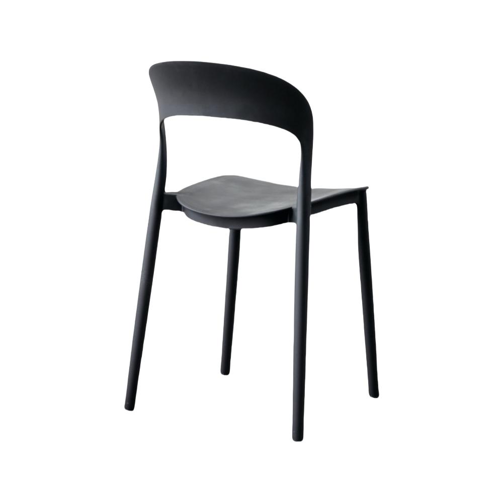 Silla Patrick, Color Negro, Con espaldar y diseño Moderno X4