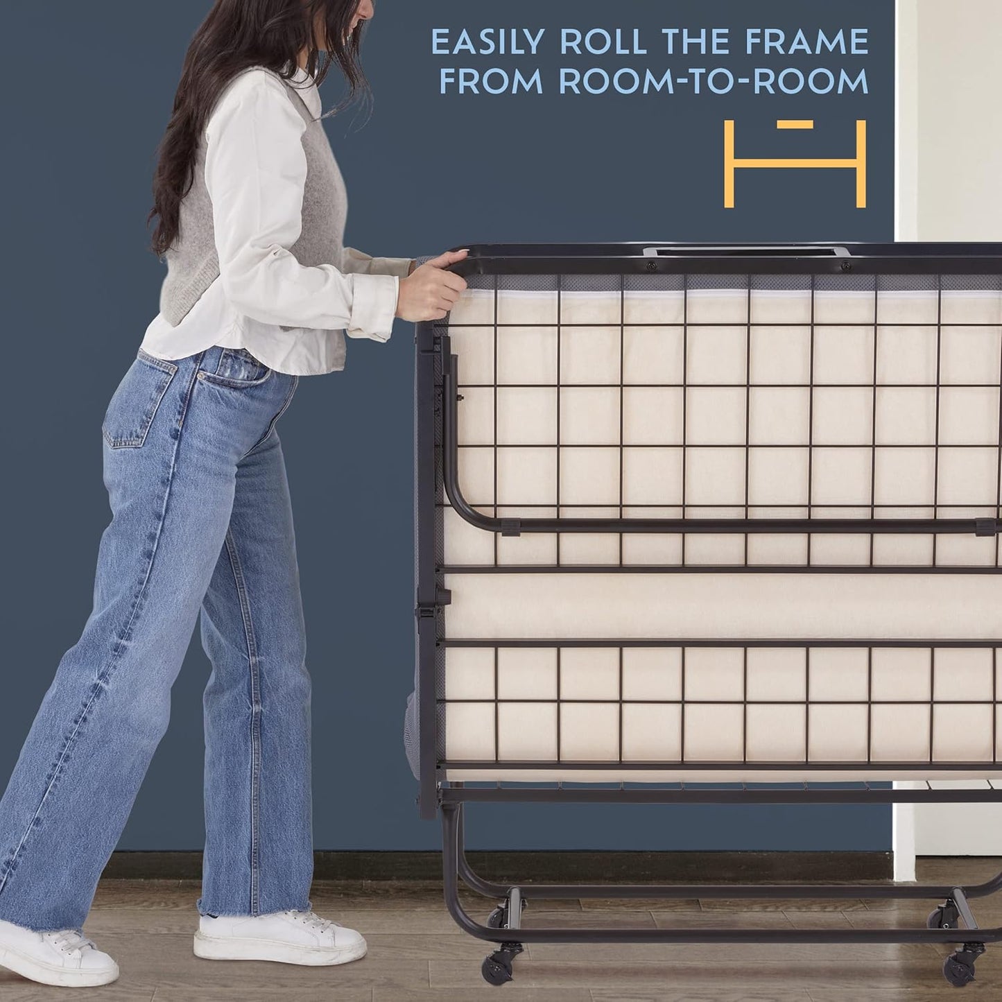 Cama plegable de espuma viscoelástica de 5 pulgadas de alta calidad, colchón