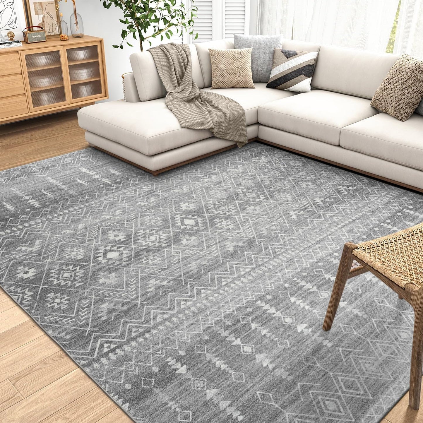 Alfombra ecológica de fibras recicladas prémium, lavable en máquina,