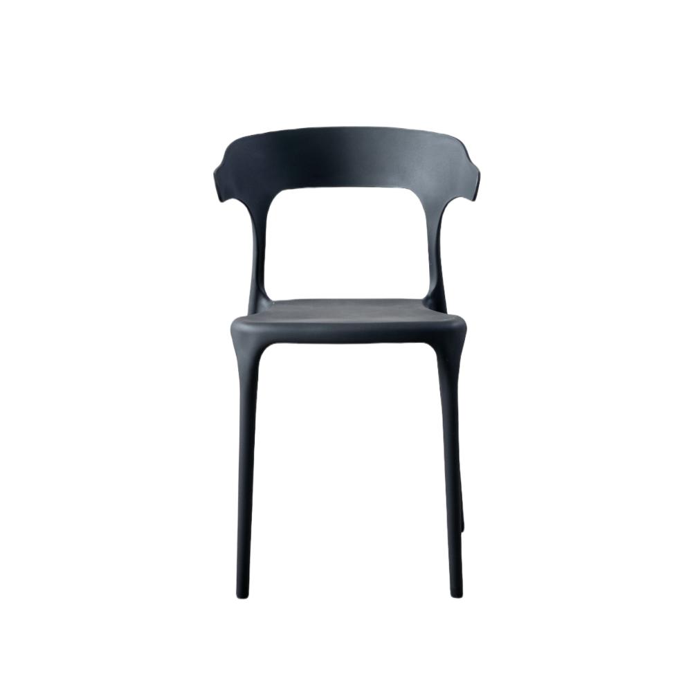 Silla Elena, Color Negro, Con espaldar y diseño Moderno X4