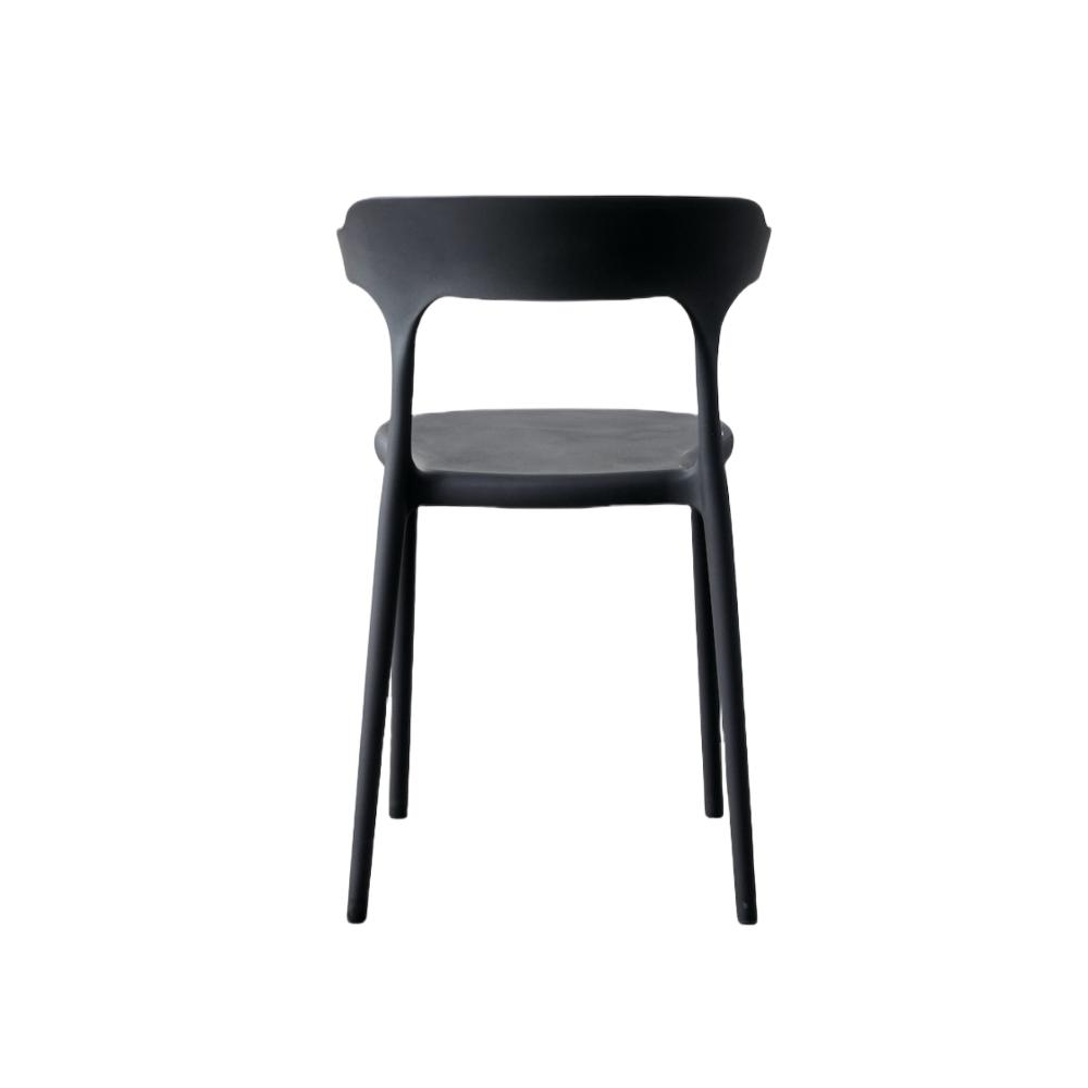 Silla Elena, Color Negro, Con espaldar y diseño Moderno X4