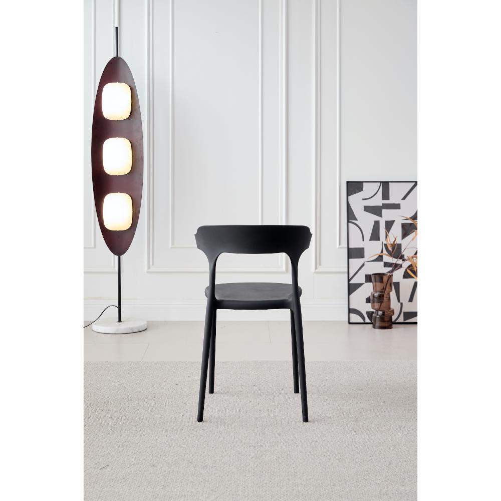 Silla Elena, Color Negro, Con espaldar y diseño Moderno X4