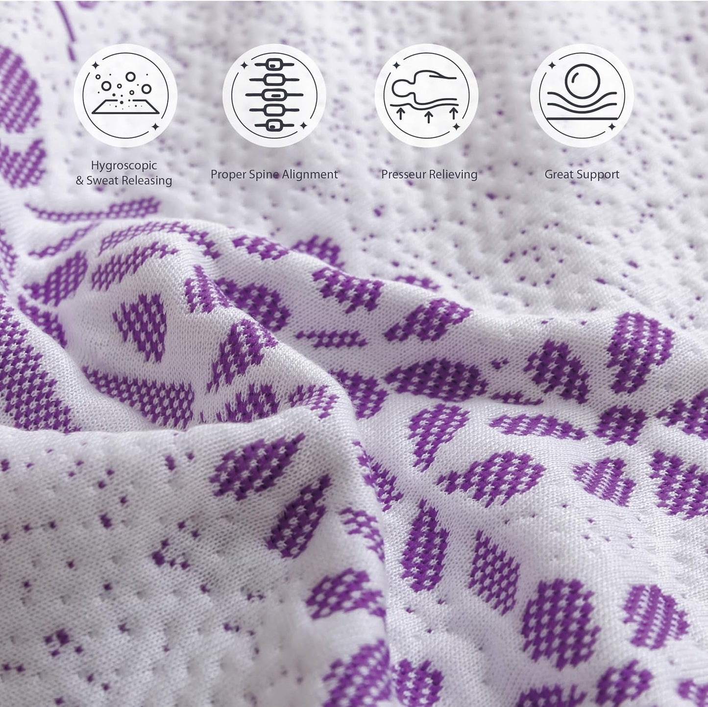 Colchón de espuma viscoelástica con infusión de lavanda de 8 pulgadas, tamaño