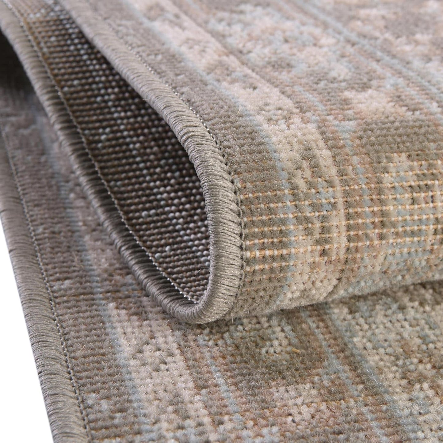 Whitney Collection Alfombra Milano (2 pies x 6 pies 1 pulgada, gris nubemarfil)