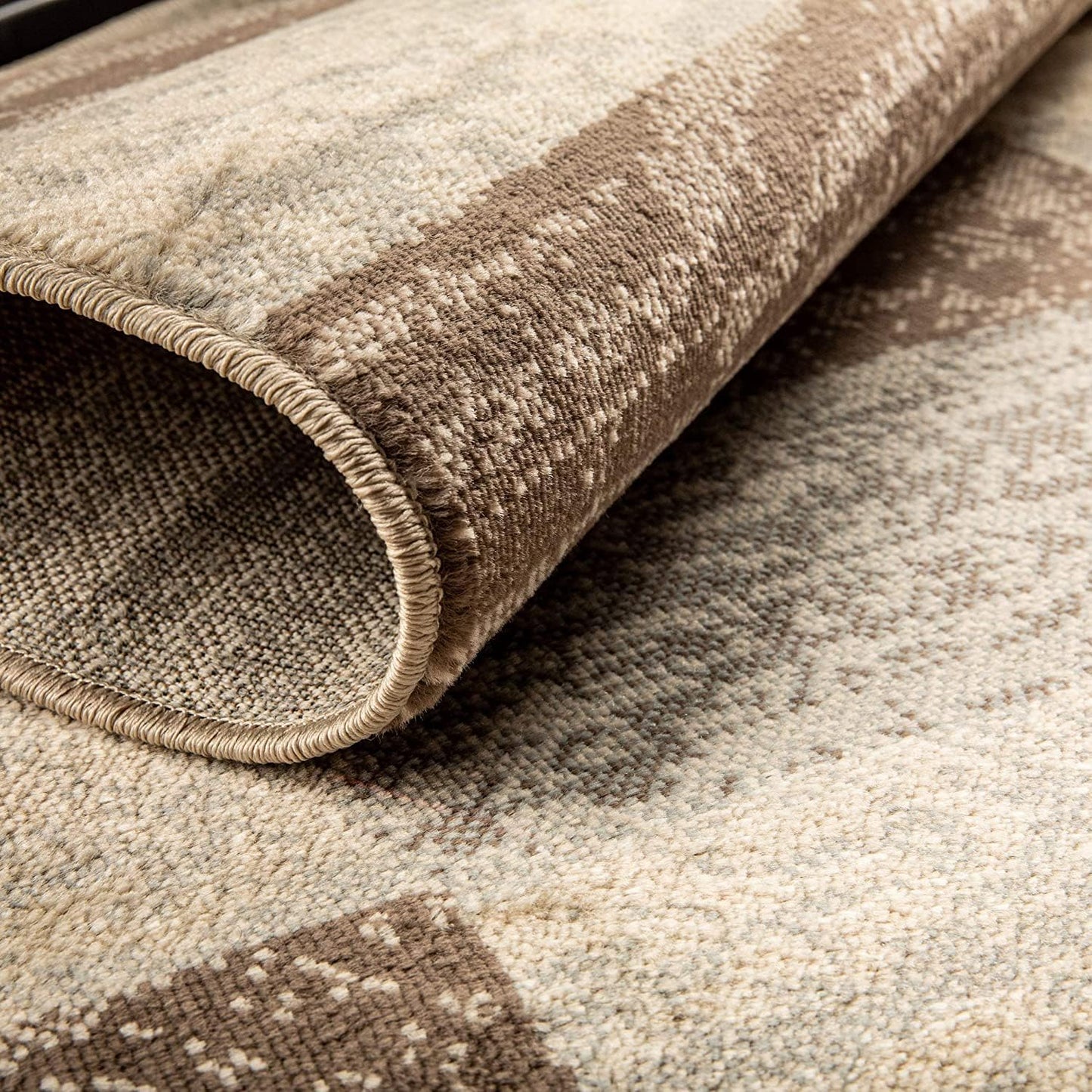 SUPERIOR Alfombra de área para interiores, respaldo de yute, decoración moderna
