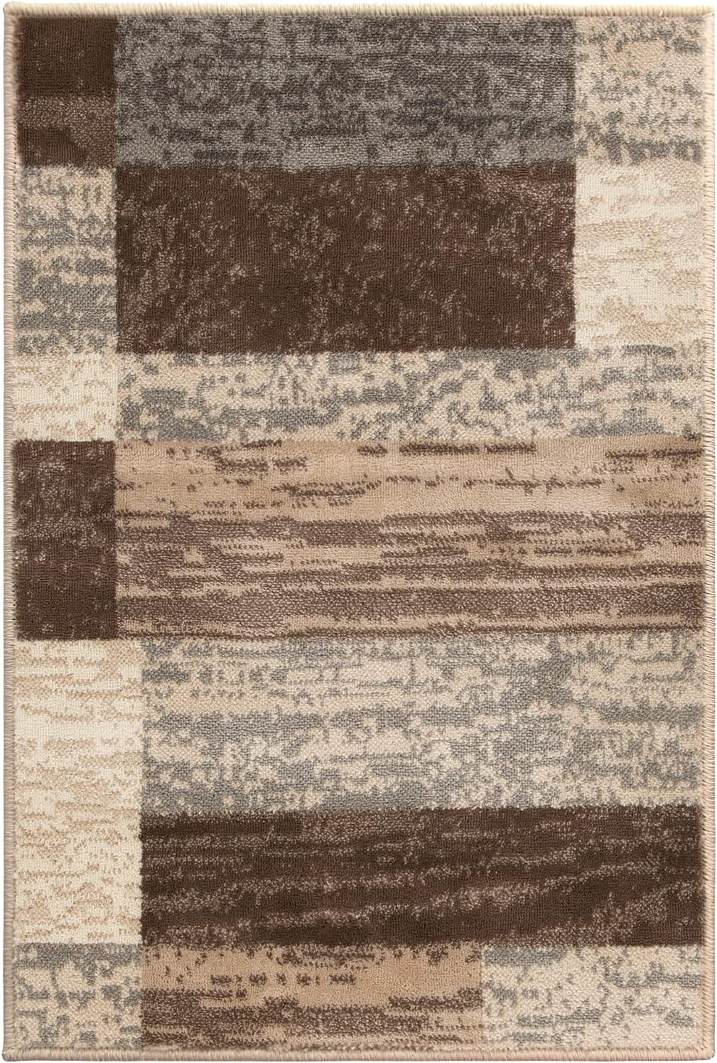 SUPERIOR Alfombra de área para interiores, respaldo de yute, decoración moderna