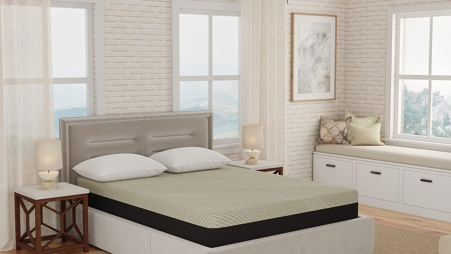 Comfort Series Twin XL Colchón de espuma viscoelástica de gel de 12 pulgadas