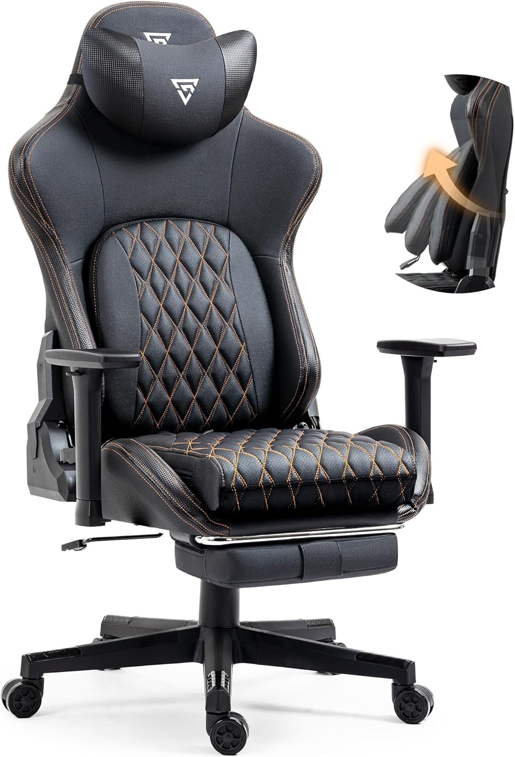 Silla de juegos Silla de juegos con reposapiés, silla ergonómica para juegos