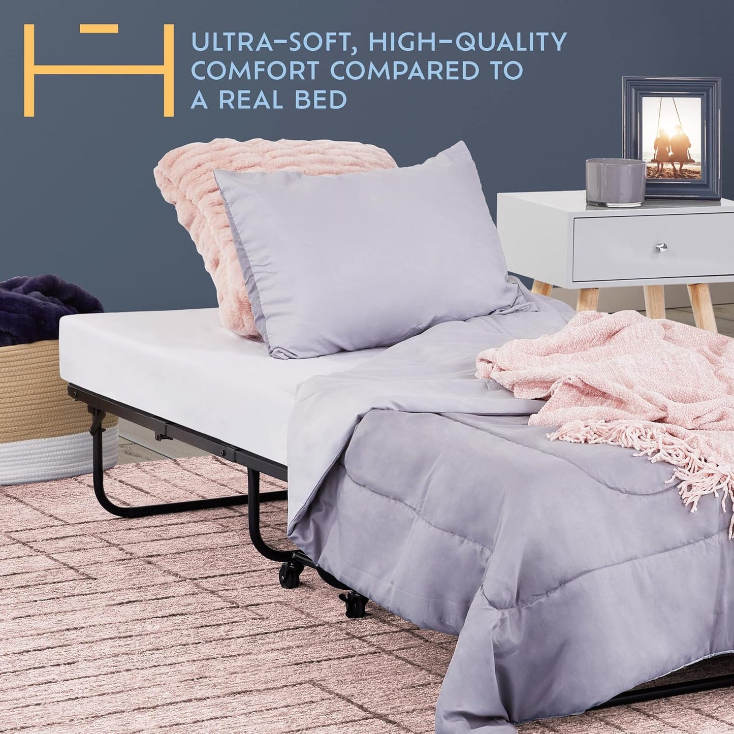Cama plegable de espuma viscoelástica de 5 pulgadas de alta calidad, colchón