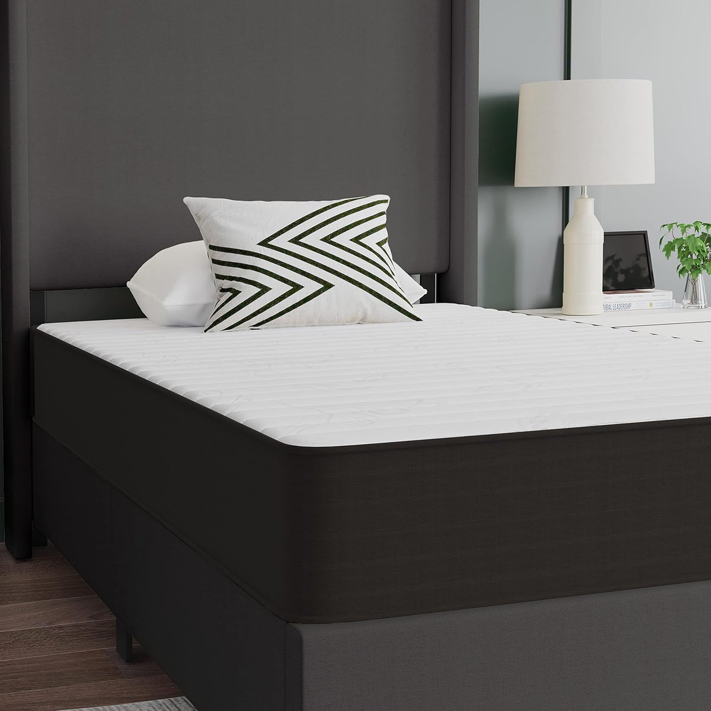 Asteria Premium Comfort Colchón híbrido de resortes interiores firmes de 8