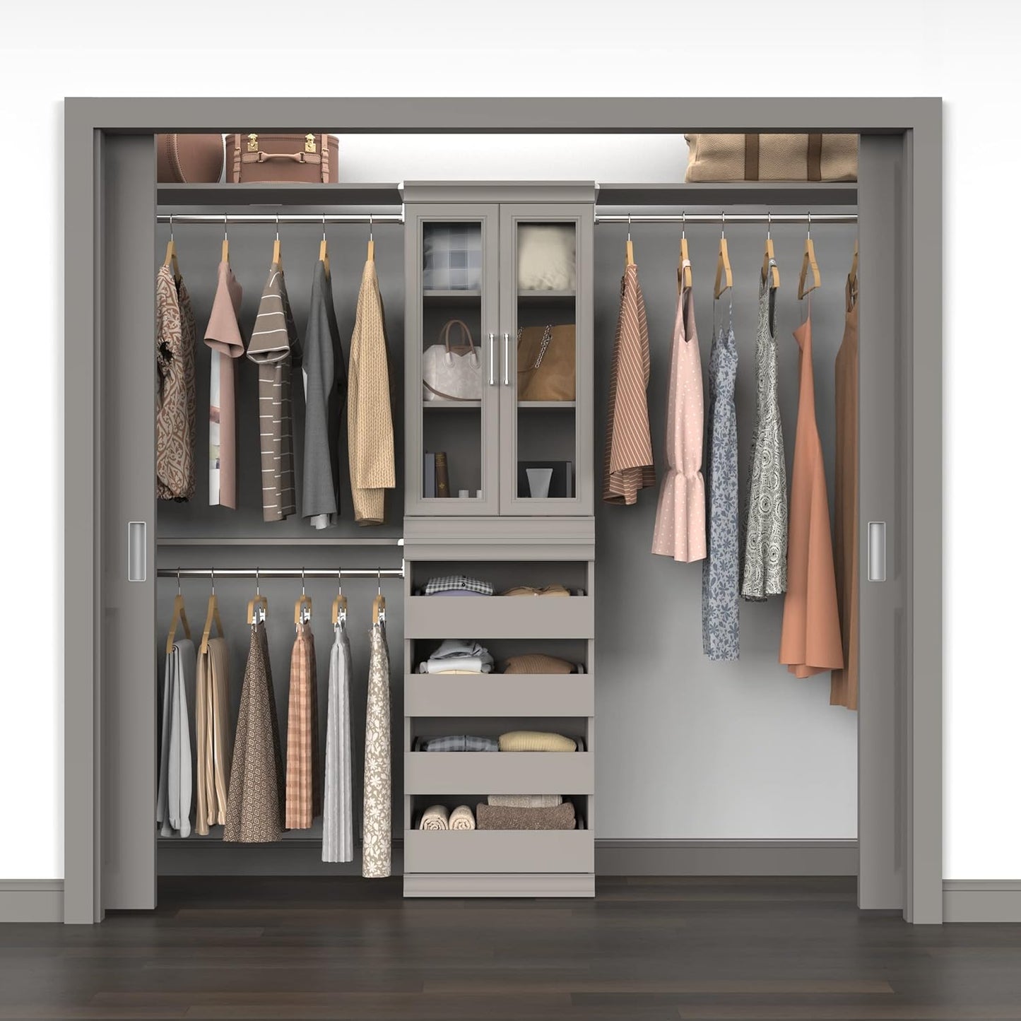 ClosetMaid Juego de pares de almacenamiento modular, 2 puertas de panel de