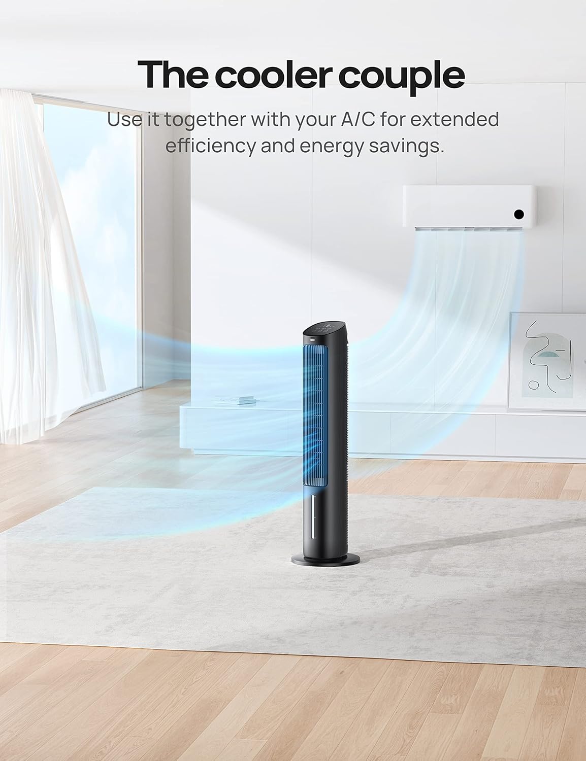 Dreo Enfriador de aire evaporativo, ventiladores de torre de 40 pulgadas que