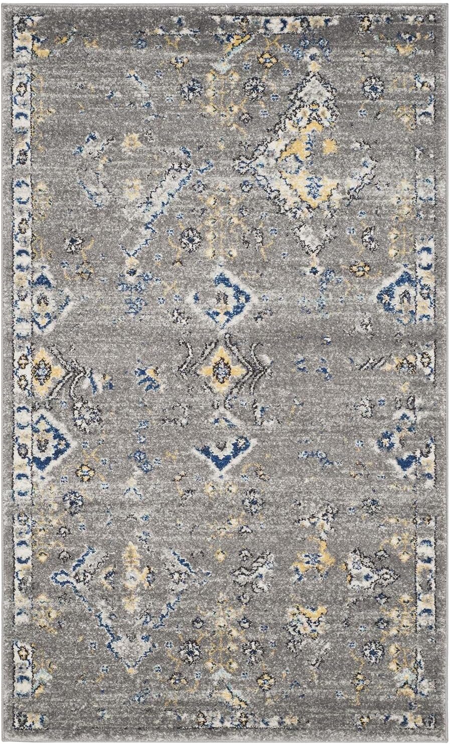 Evoke Collection EVK224G Alfombra decorativa bohemia y oriental que no