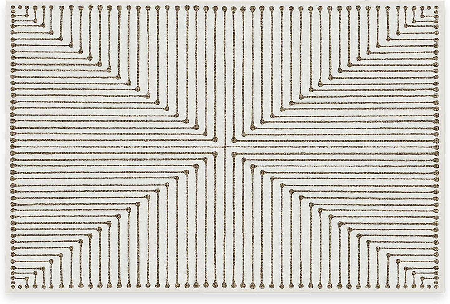 x Jonathan Adler Alfombra lavable moderna perfecta para sala de estar,