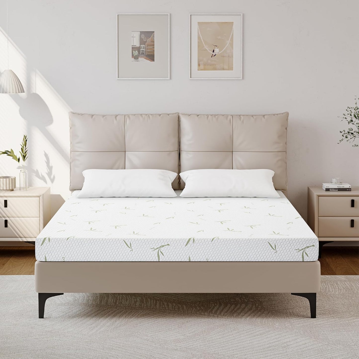 Colchón de espuma viscoelástica individual de 6 pulgadas para niños, colchón