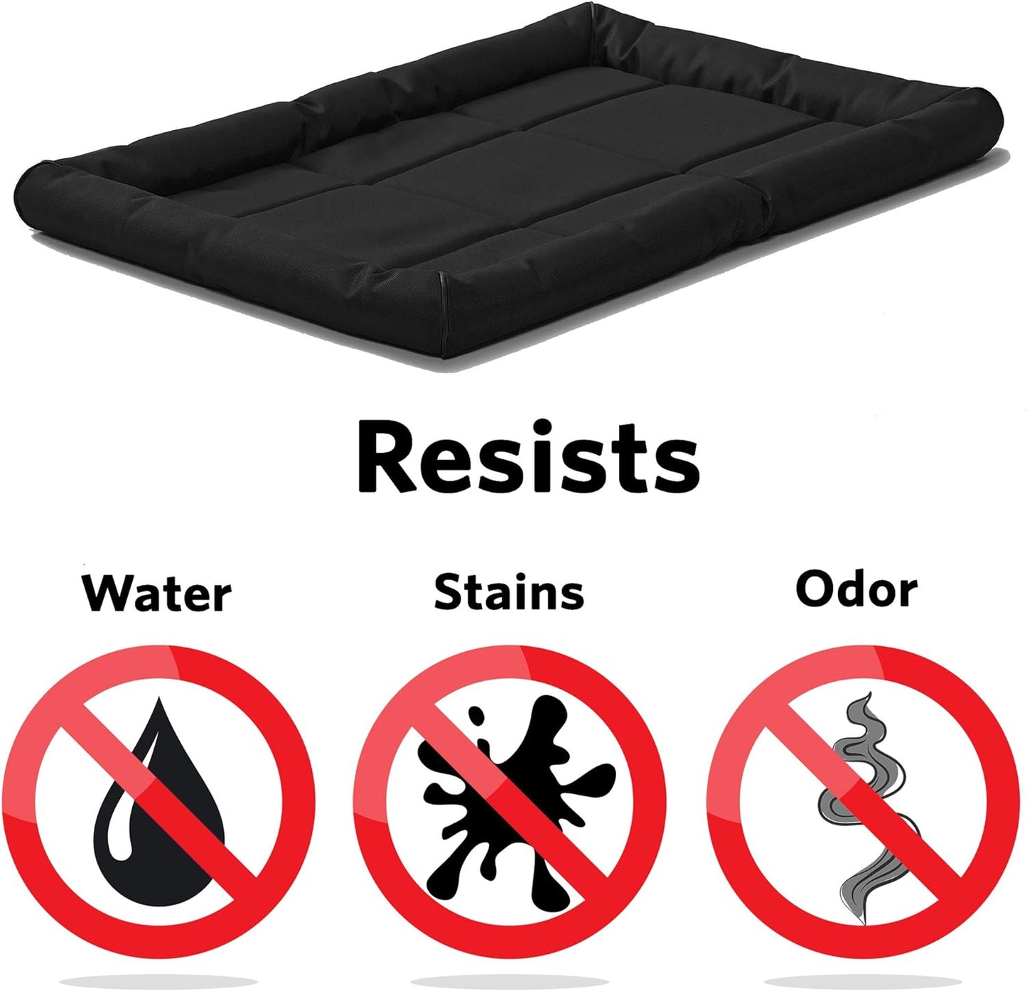 Cama para perros ultra rugosa Maxx, 36 pulgadas, Negro