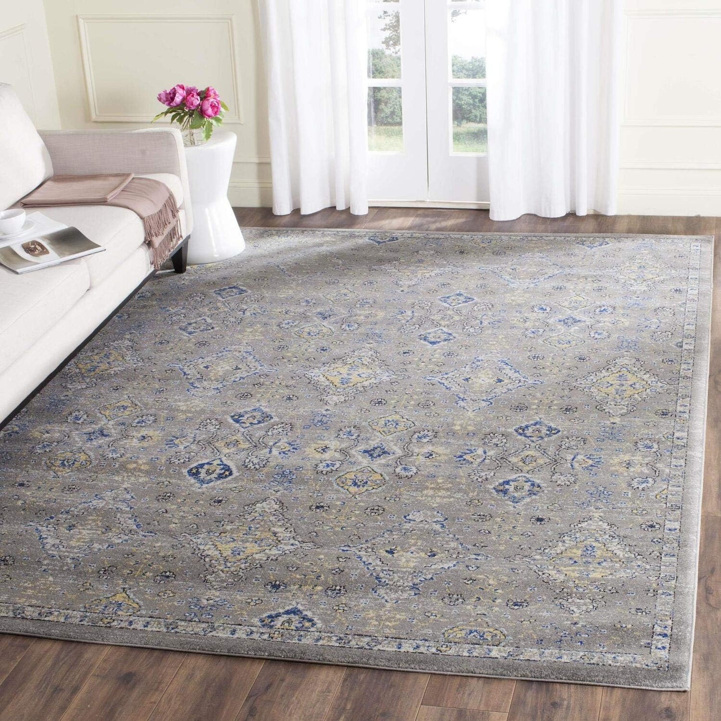 Evoke Collection EVK224G Alfombra decorativa bohemia y oriental que no
