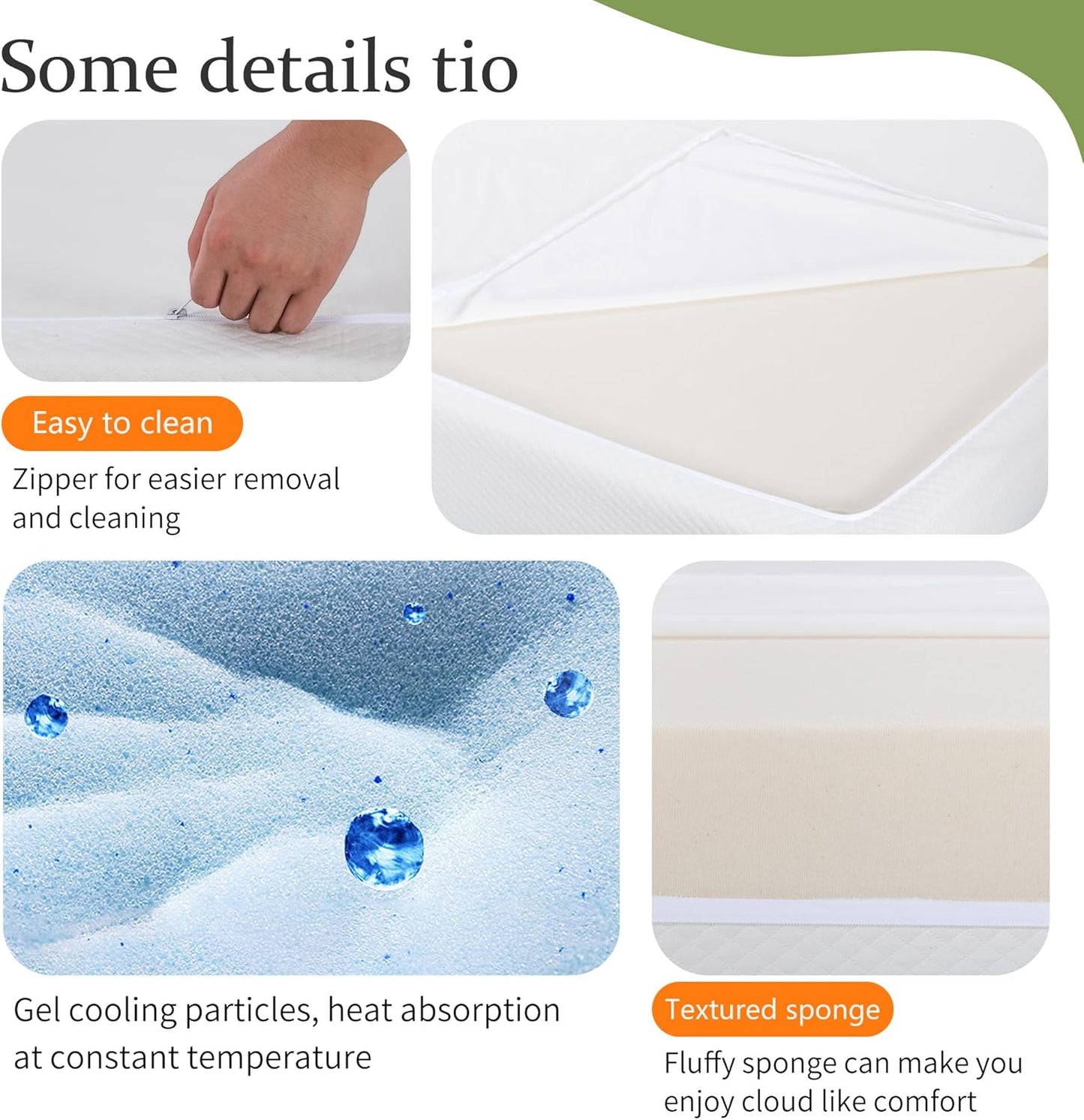 Colchón de espuma viscoelástica de gel de 12 pulgadas para sueño fresco y