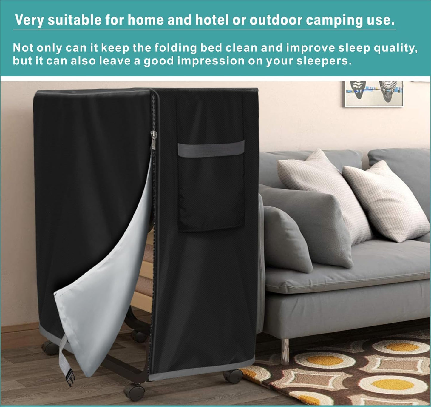 Funda de almacenamiento plegable para cama Funda protectora universal