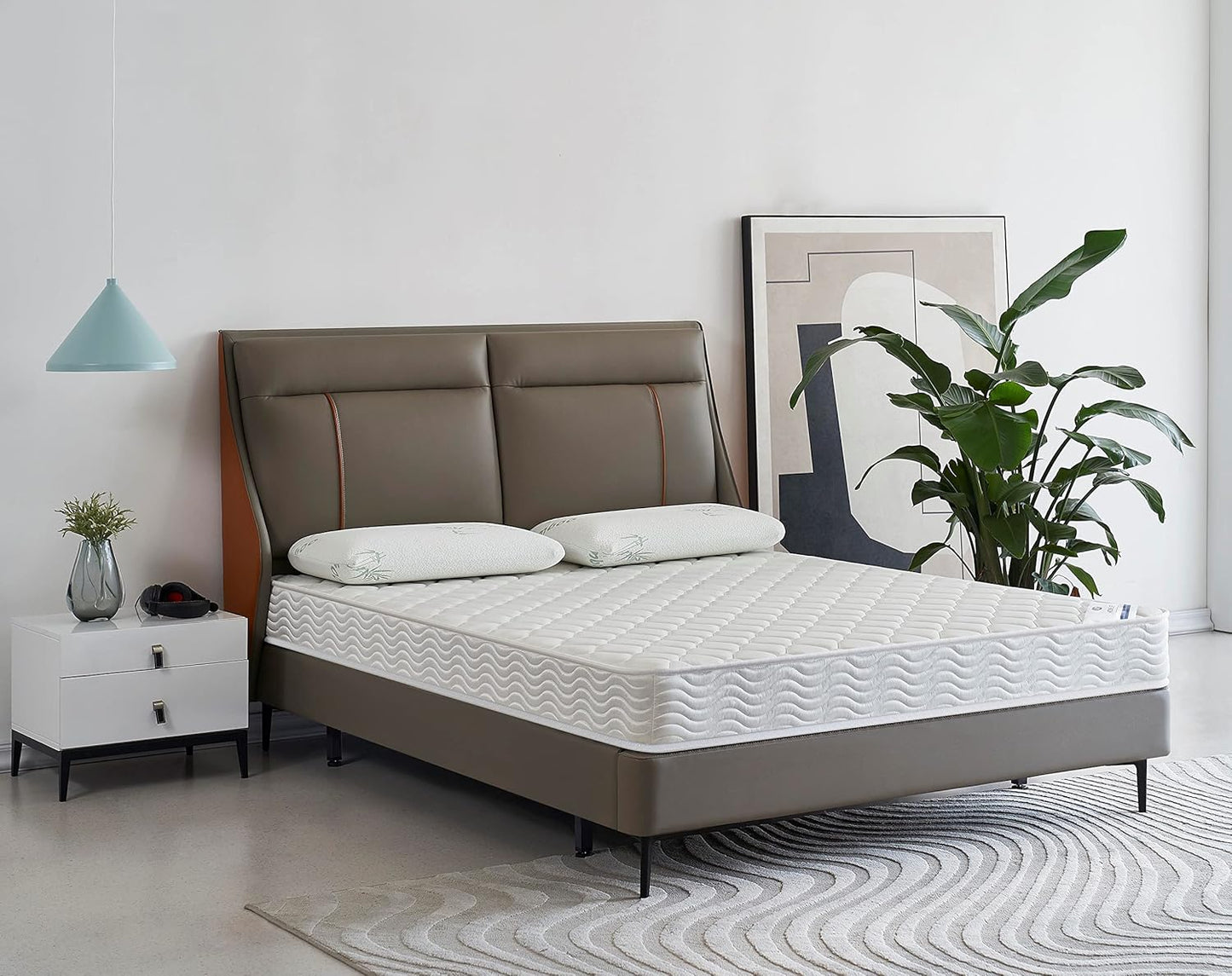 Colchón híbrido Homelife de resortes interiores de 6 pulgadas con capa de