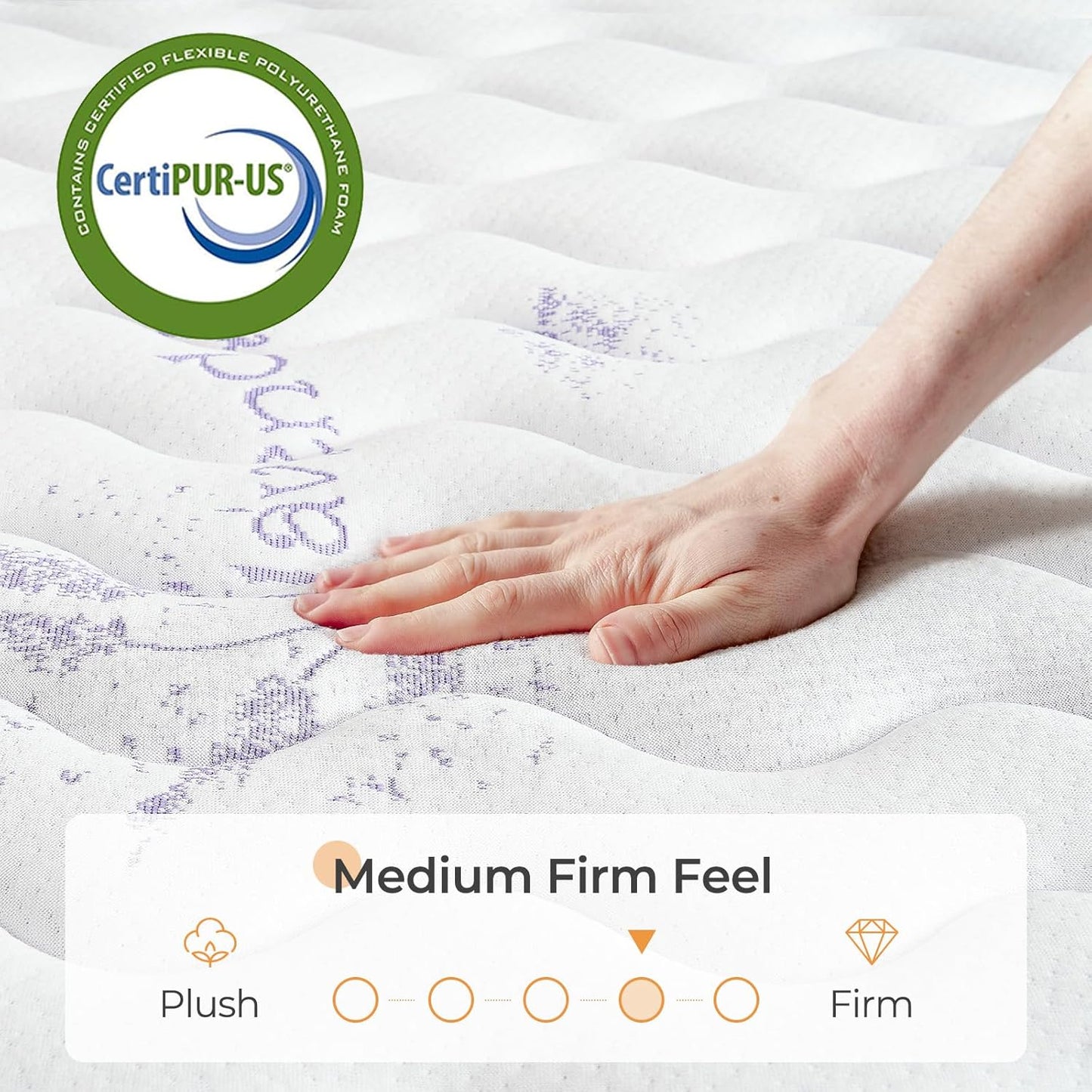 Tight Top Series Colchón híbrido de resortes interiores de 10 pulgadas, cama