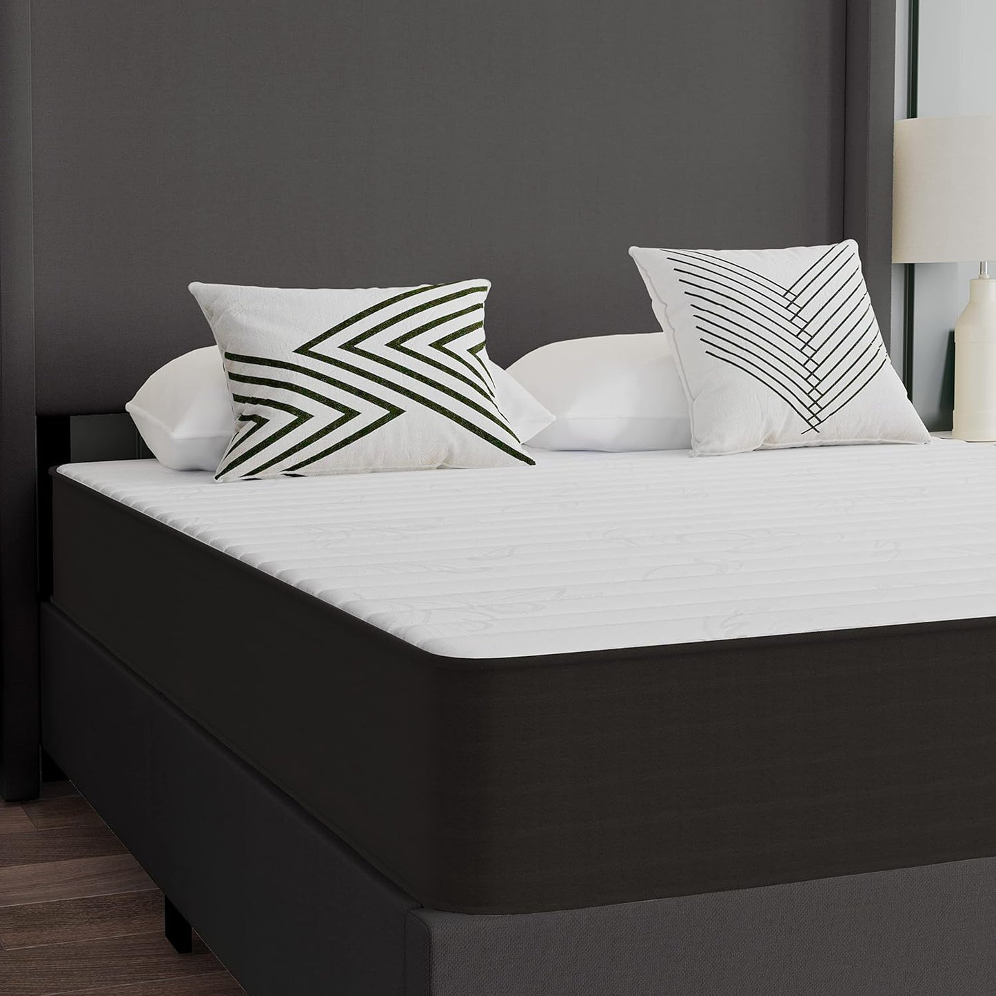 Asteria Premium Comfort Colchón híbrido de resortes interiores firmes de 8