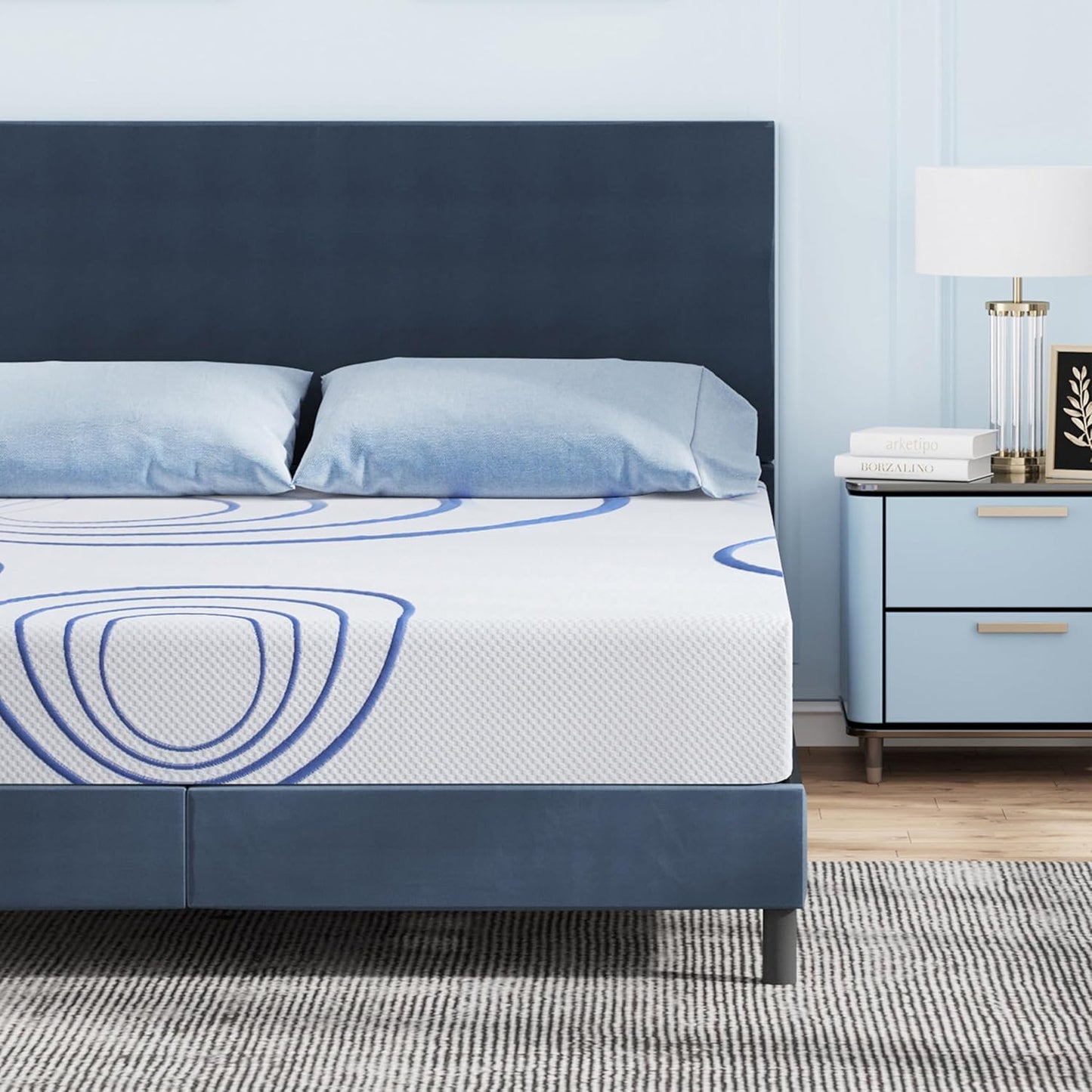 EGOHOME Colchón matrimonial de 8 pulgadas, colchón de espuma viscoelástica