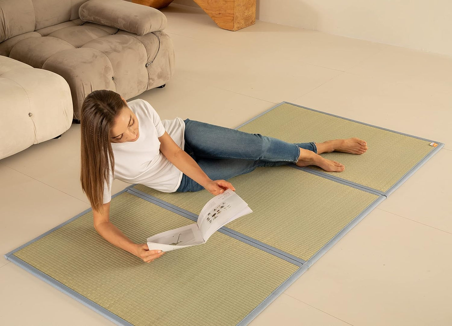 MustMat Tatami Mat Colchón tradicional japonés de tatami que se pliega