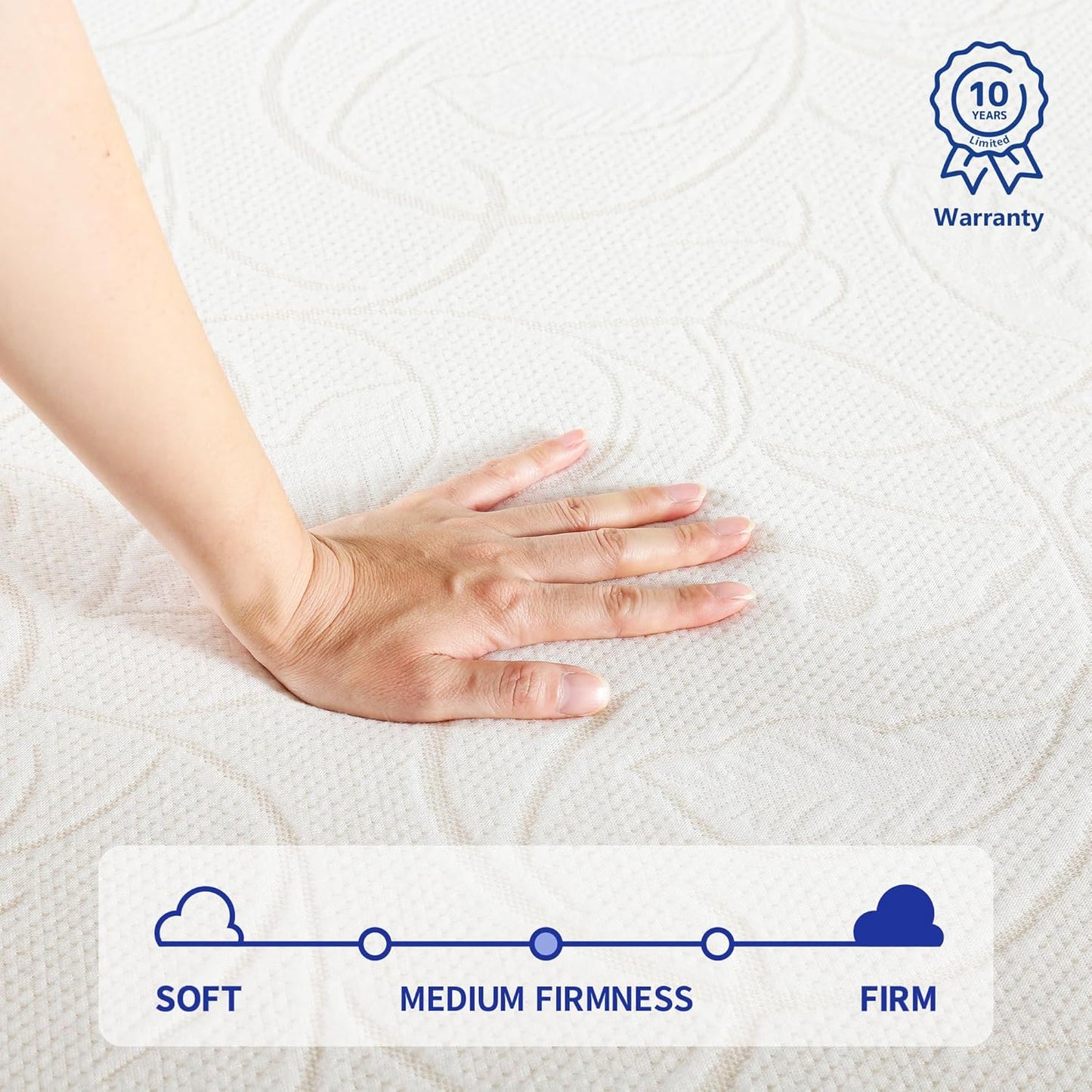 Olee Sleep Colchón Queen de espuma viscoelástica de gel de lujo de 7 pulgadas,