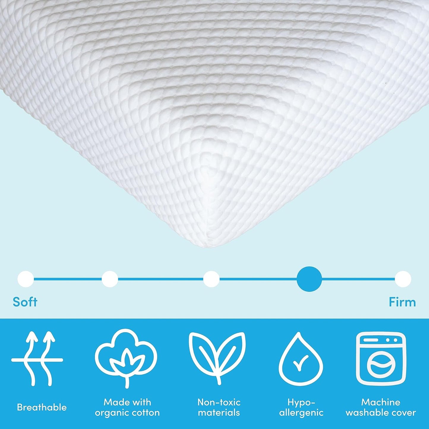 Colchón de 8 pulgadas para cama infantillitera, colchón de espuma viscoelástica