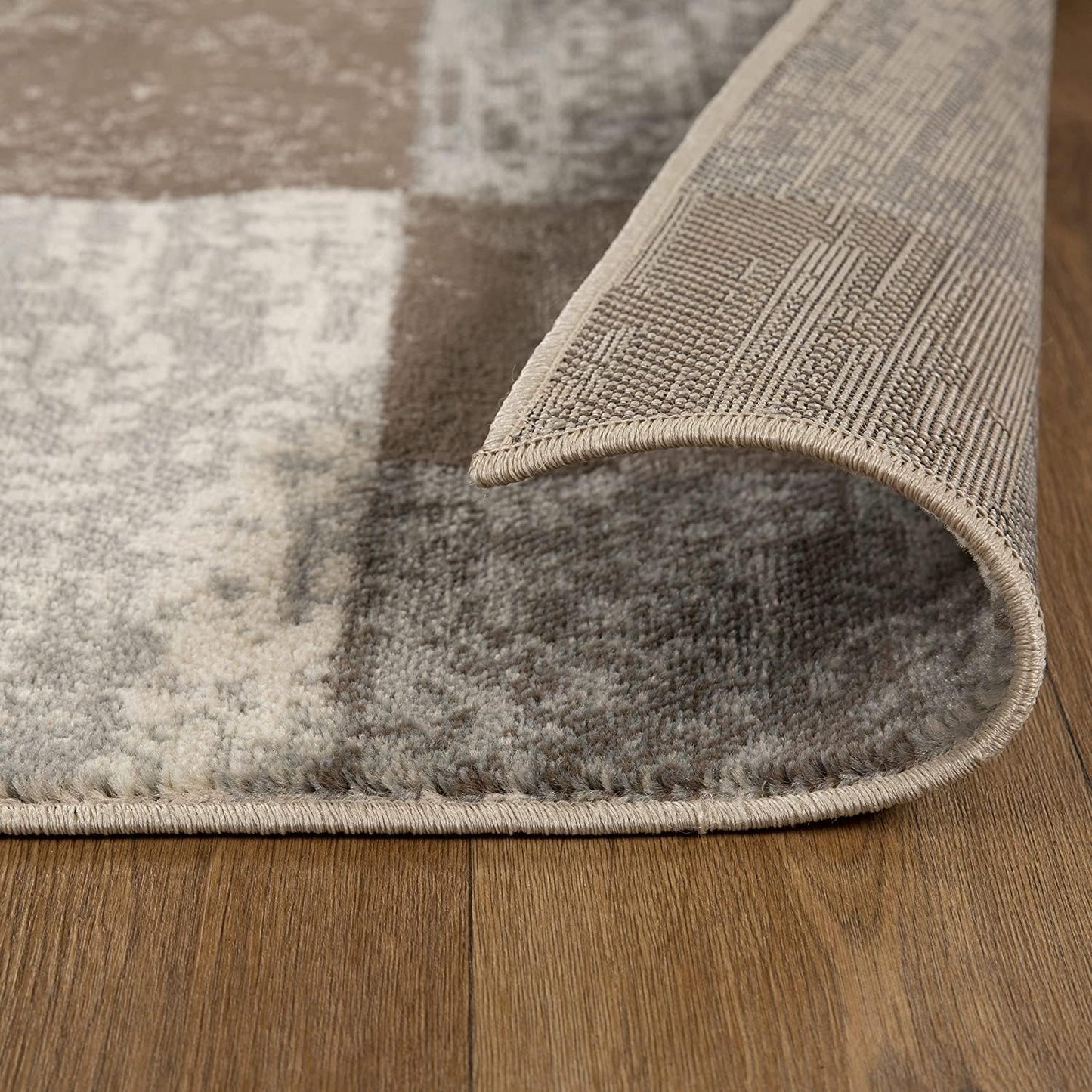 SUPERIOR Alfombra de área para interiores, respaldo de yute, decoración moderna