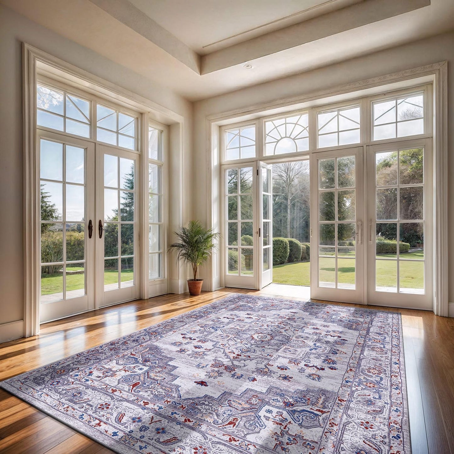 Alfombra estampada ultrafina y súper fuerte para sala de estar, dormitorio,
