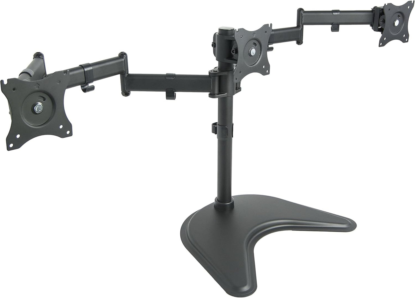 Soporte para monitor triple totalmente ajustable para 3 pantallas LCD de hasta