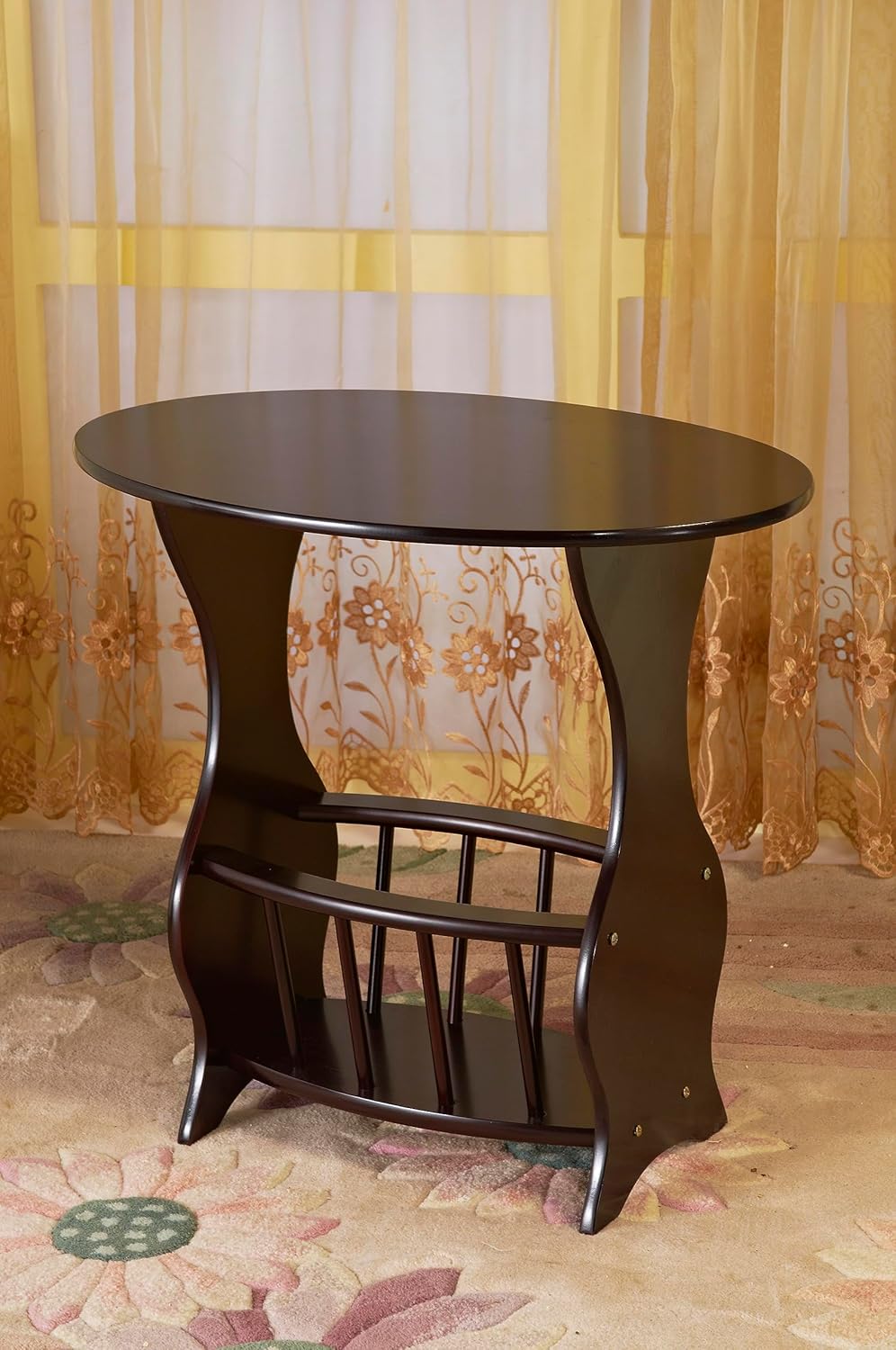 Frenchi Furniture Mesa de revista, cereza oscura