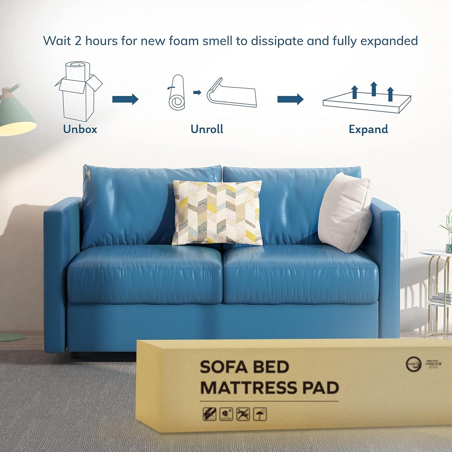 EGOHOME Colchón de repuesto de espuma viscoelástica Queen de 4.5 pulgadas para