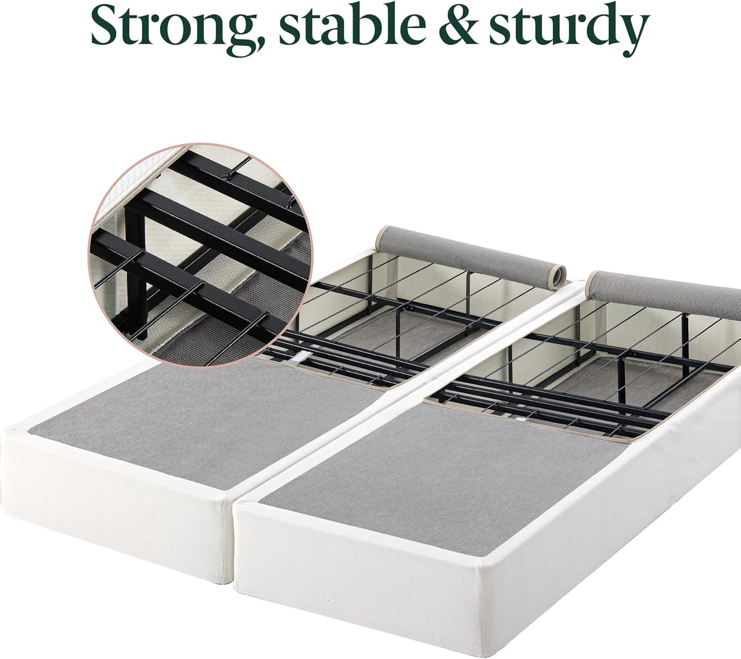 Somier y base de colchón plegables de Sleep Master, Acero