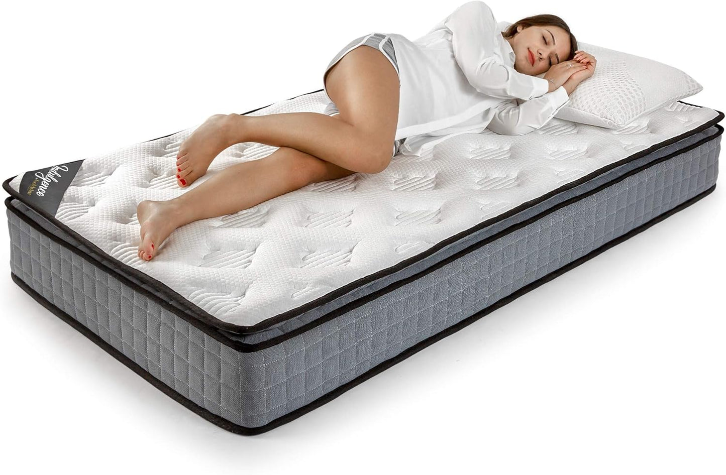 Goldstar Colchón de espuma con parte superior de almohada de 9 pulgadas,