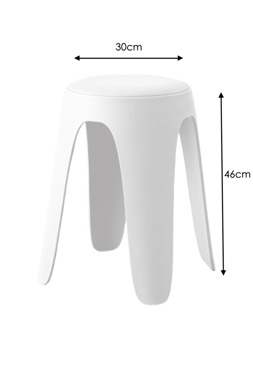 Butaco Con Cojin Else, Color Blanco, Diseño Moderno incluye cojín X2
