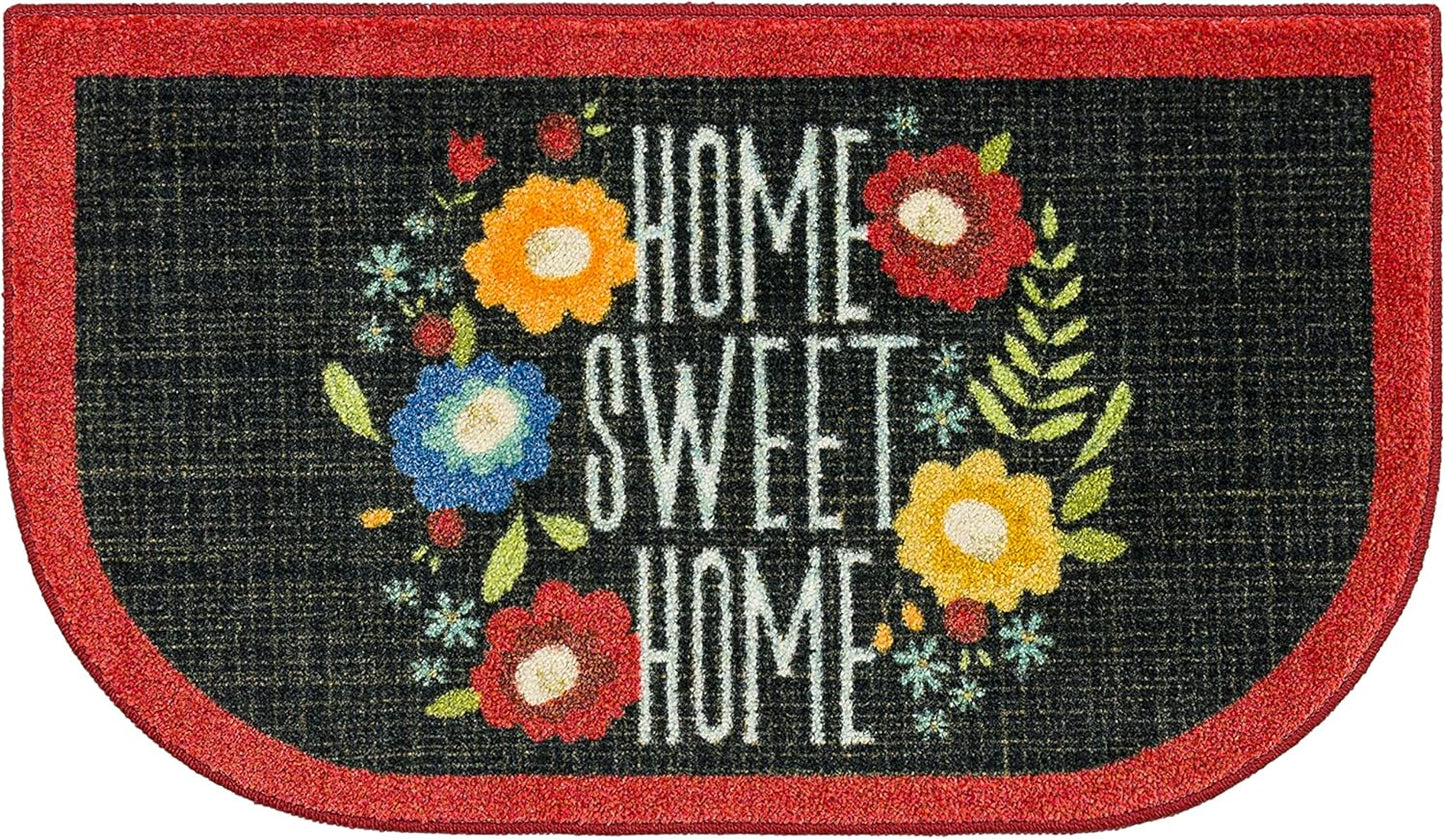 Tapete de cocina, Sweet Flowers Negro (1'6" x 2'6" Slice)