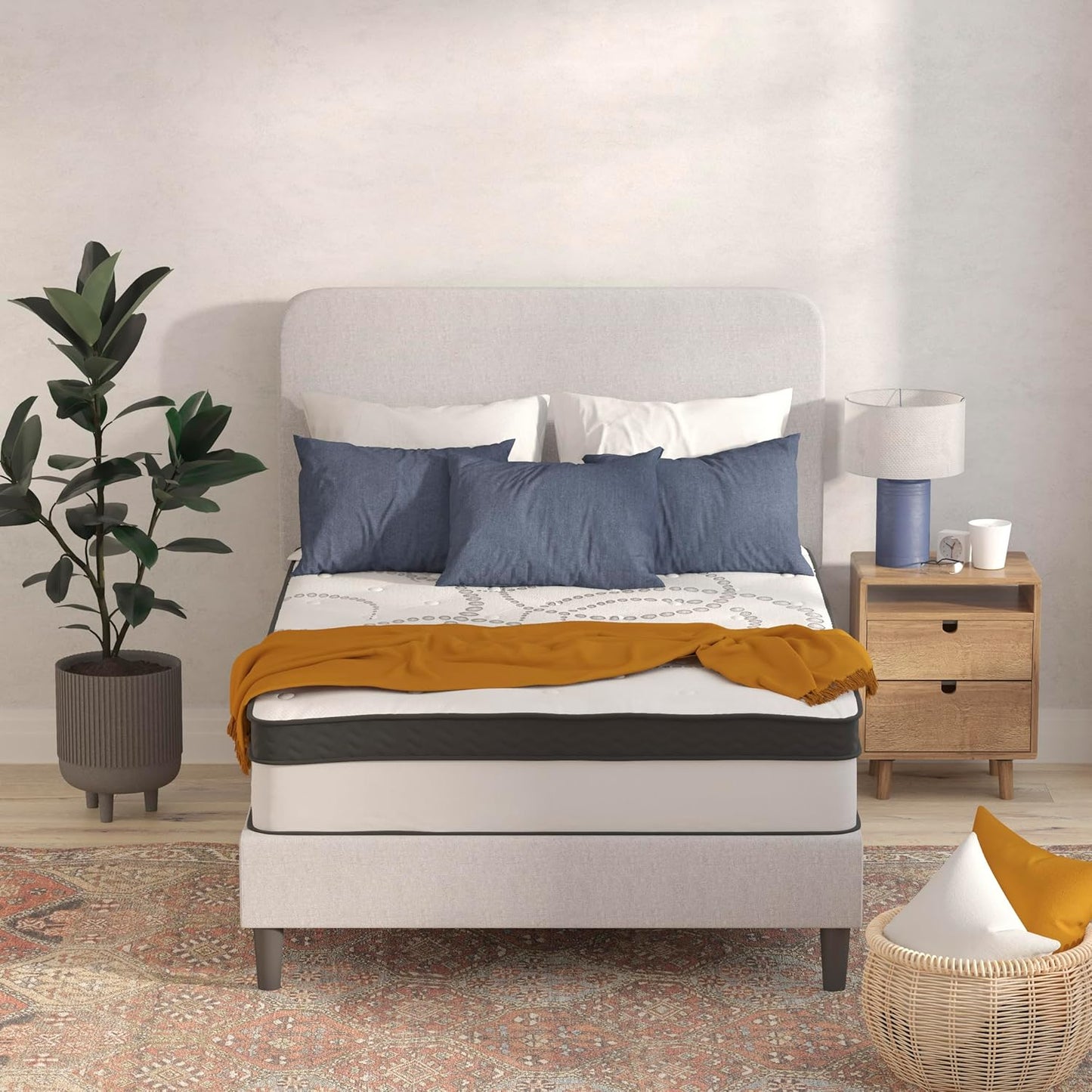 Colchón Capri cómodo, de espuma certificada por CertiPUR-US, de 12 pulgadas,