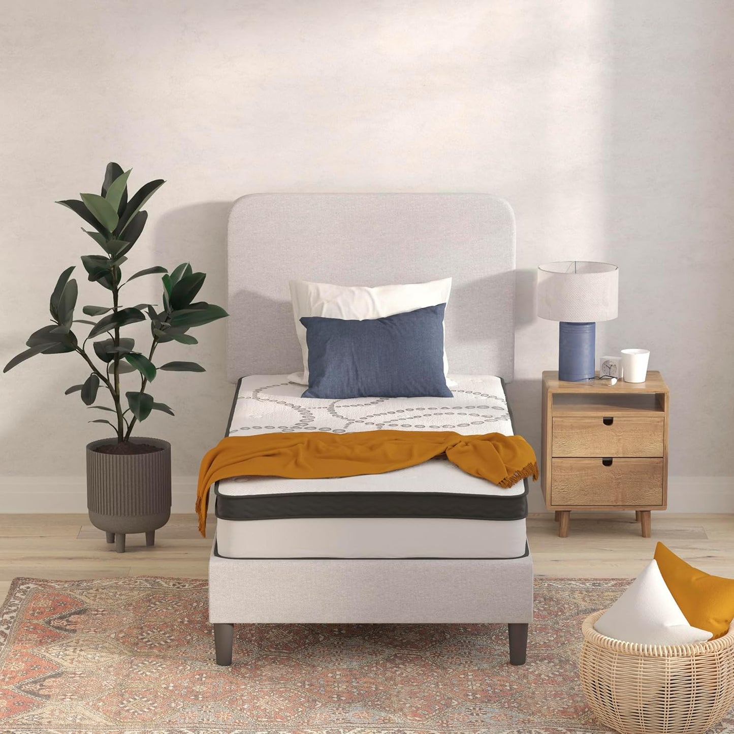 Colchón Capri cómodo, de espuma certificada por CertiPUR-US, de 10 pulgadas,