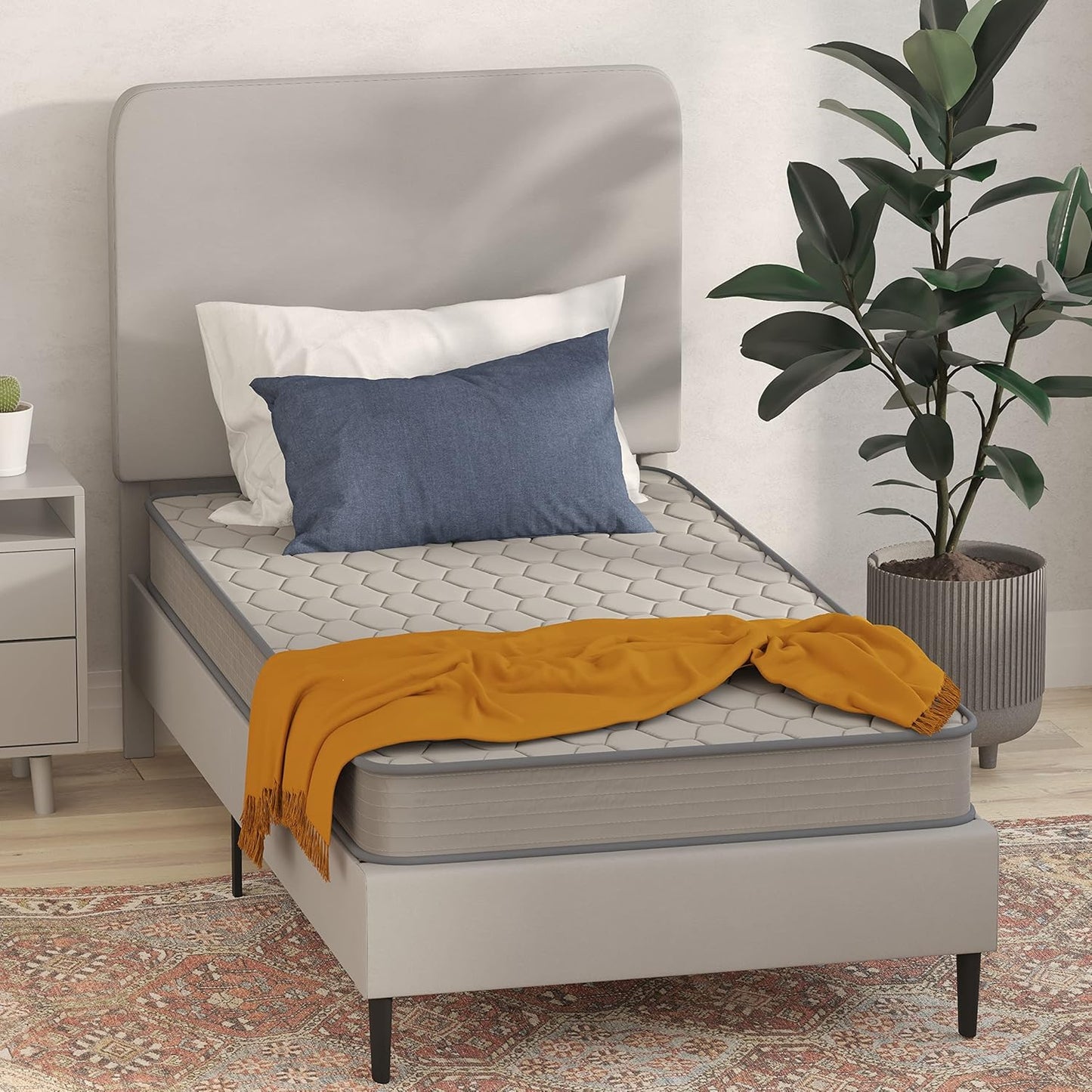 Asteria Colchón individual XL prémium en una caja, colchón híbrido de resortes