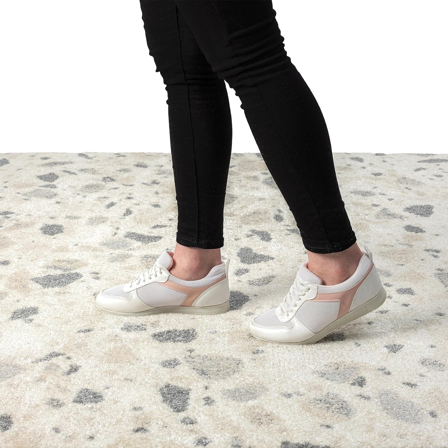 Nuevo Collection Alfombra de área, diseño moderno de terazzo de puntos