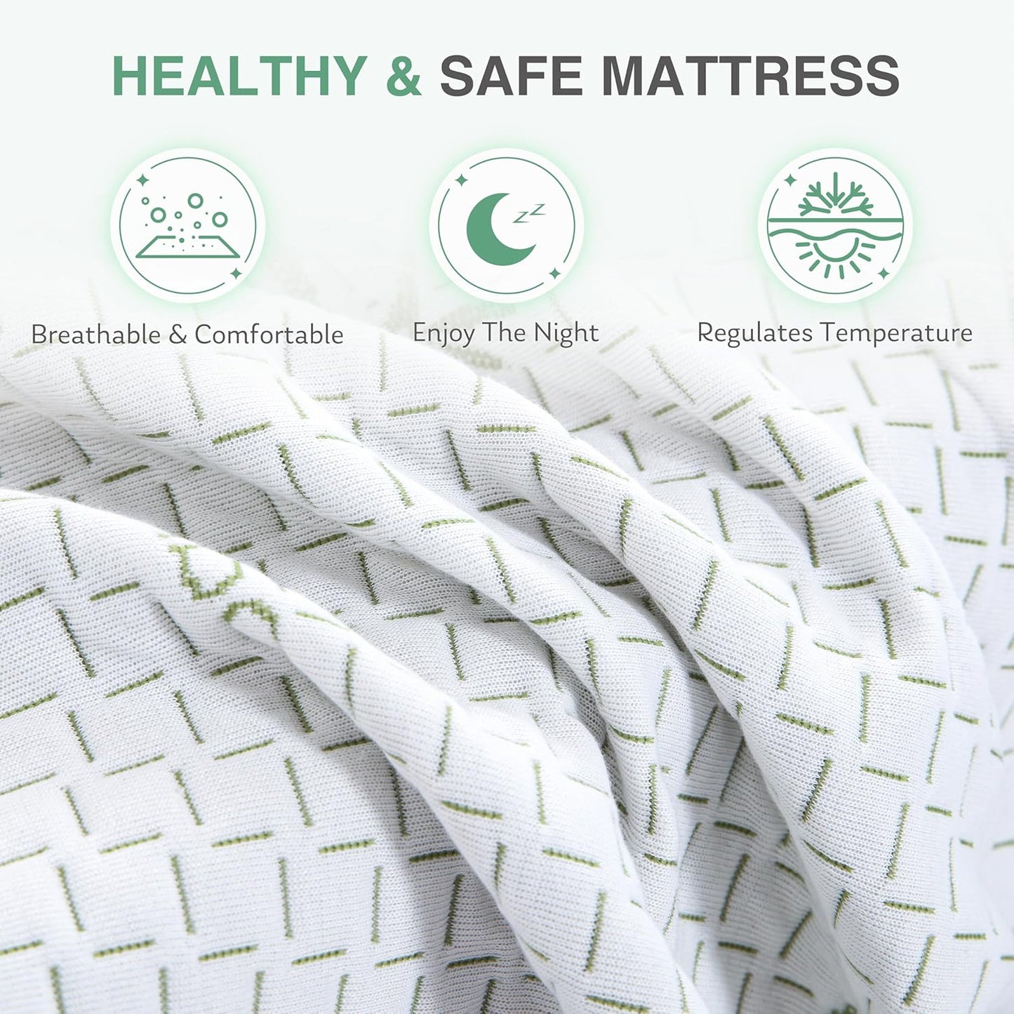 Colchón de espuma viscoelástica individual de 6 pulgadas para niños, colchón