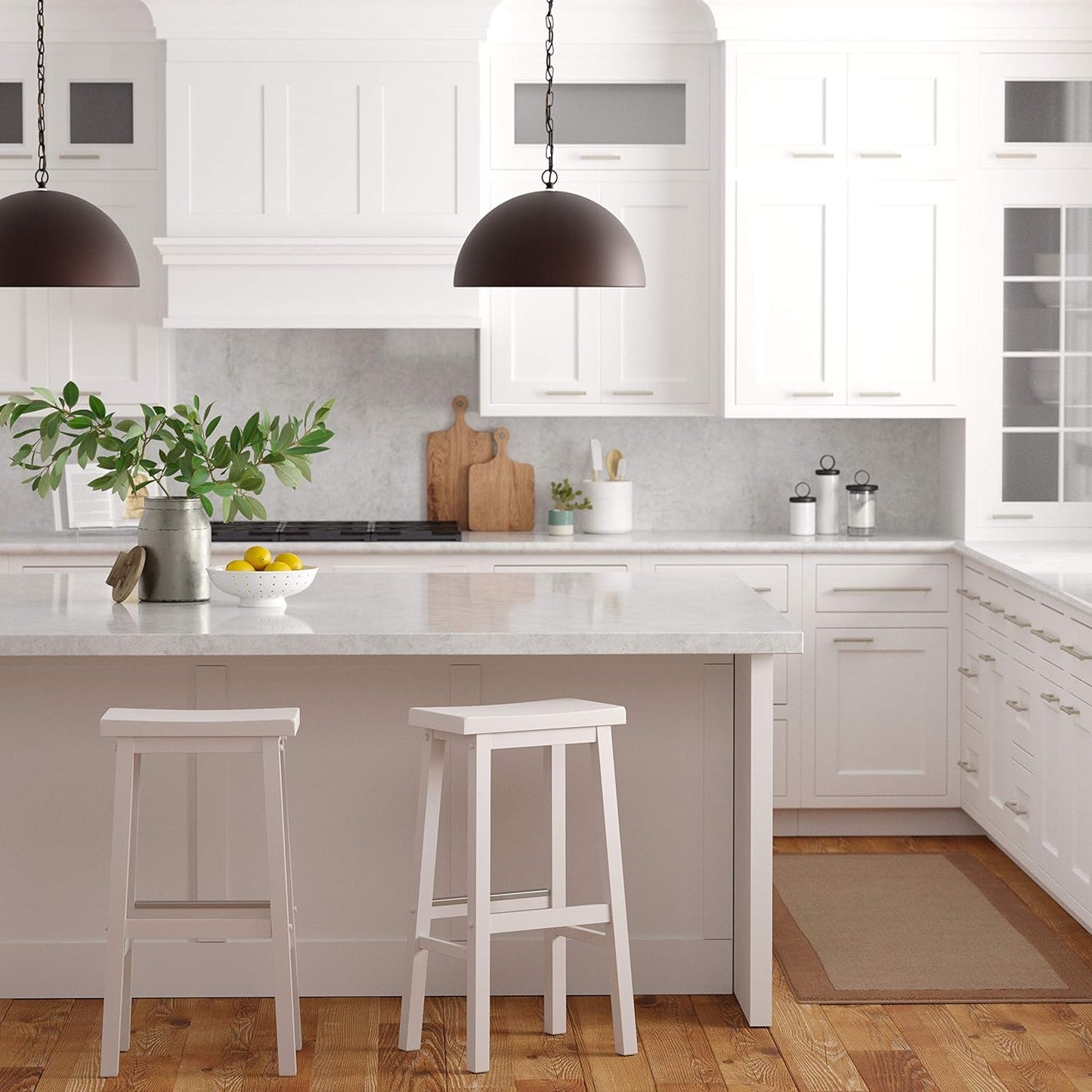 Tienda Basics Taburete de madera maciza para encimera de cocina, 29 pulgadas de