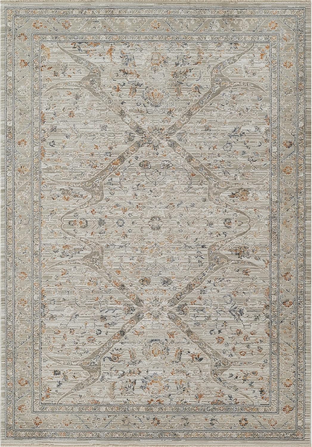 Cambridge Alfombra de mezcla de viscosa con respaldo de algodón, color crema,
