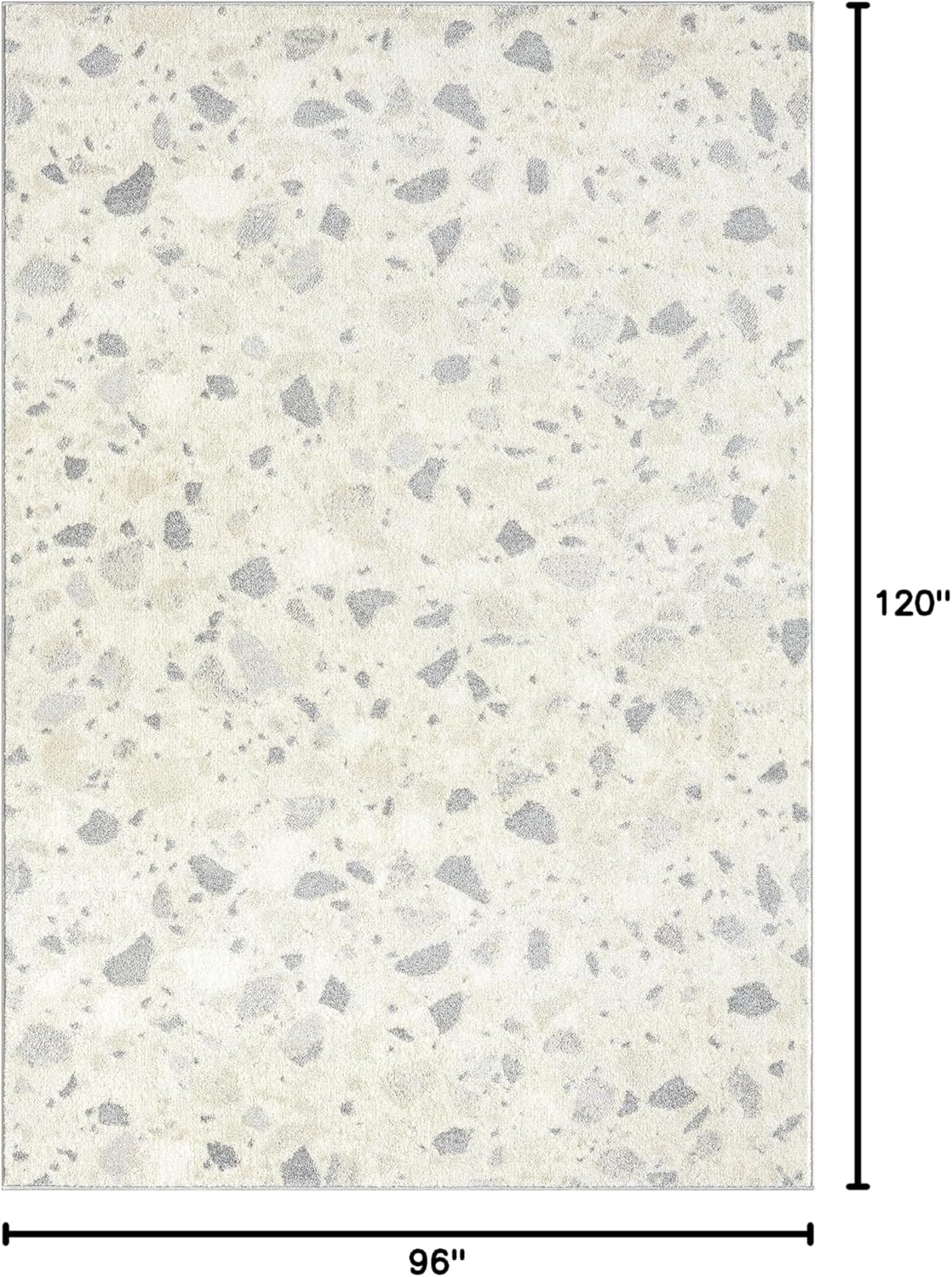 Nuevo Collection Alfombra de área, diseño moderno de terazzo de puntos