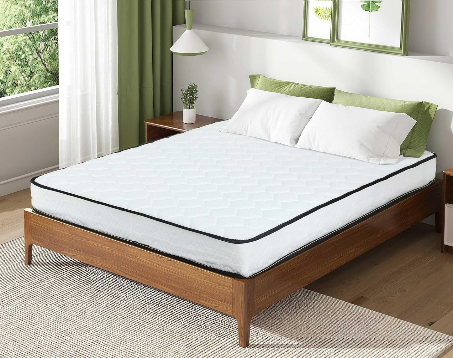 Colchón tamaño Queen de 5681012 pulgadas con funda, colchón de resortes