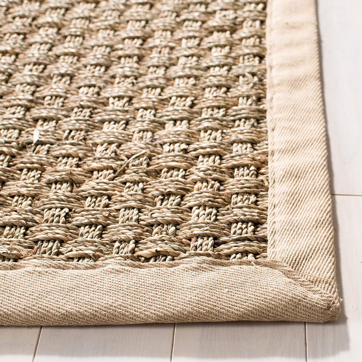 NF114A Natural Fiber Collection Alfombra de fibras naturales de patrón