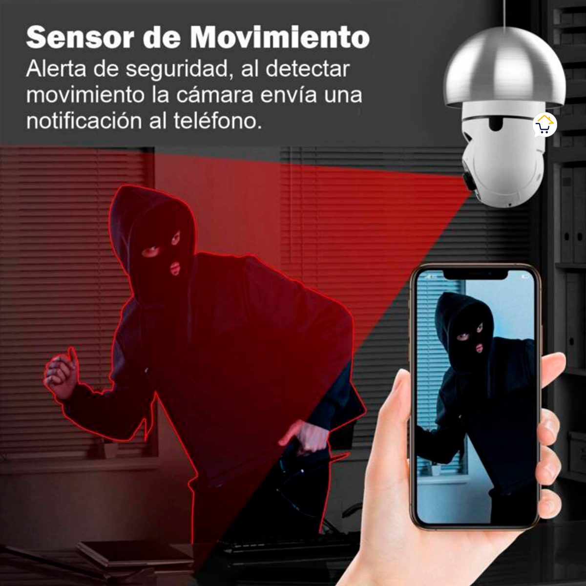 Cámara Seguridad IP Bombillo Wifi Panorámica 8177QT